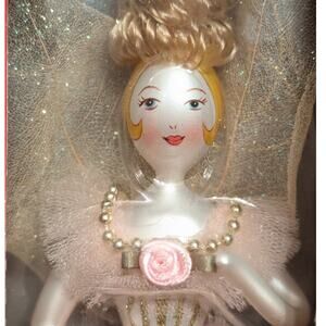 New Vintage Italian Blown Glass Ballerina Christmas Ornament